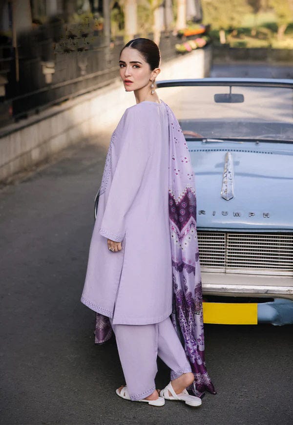 RR-ZS2625 Lawn Unstitched 3pc Embroidered Suit With Digital Printed Poly Lawn Dupatta