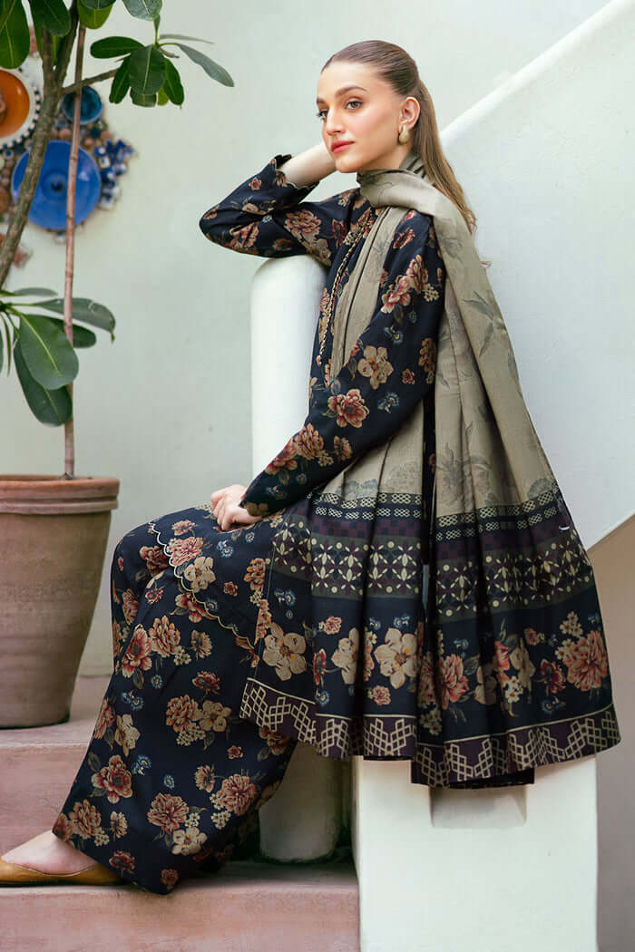 RR-BQ412 Digital Printed Lawn Suit 3pc With Lawn Digital Printed Dupatta