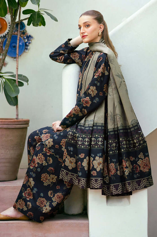 RR-BQ412 Digital Printed Lawn Suit 3pc With Lawn Digital Printed Dupatta