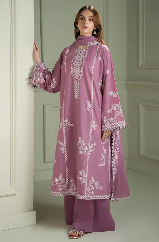 RR-CS900 Unstitched Heavy Embroidered Lawn Suit With Embroidered Lawn Dupatta