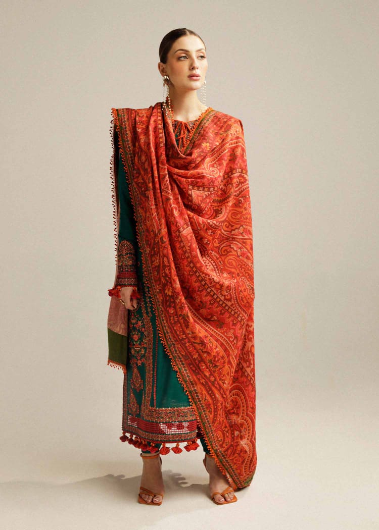 RR-MB525 Lawn Embroidered Suit With Digital Printed Lawn Dupatta