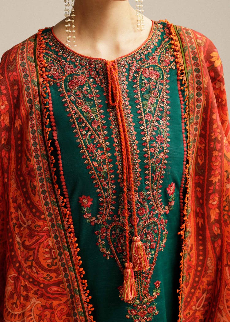 RR-MB525 Lawn Embroidered Suit With Digital Printed Lawn Dupatta