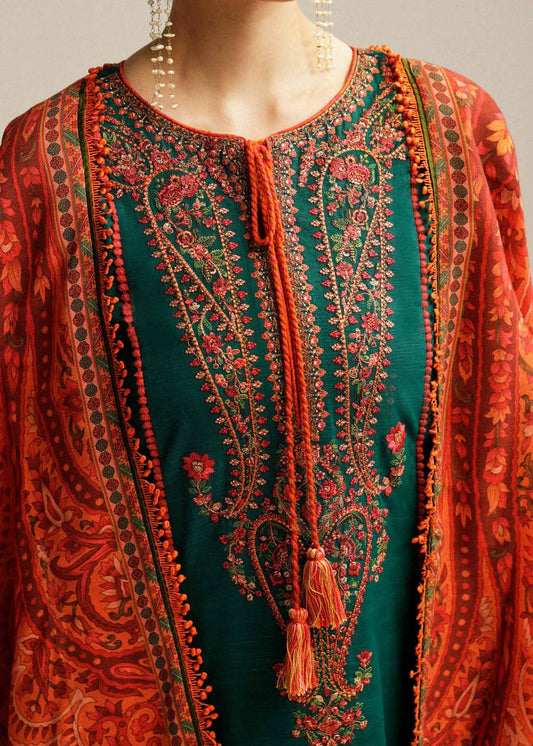 RR-MB525 Lawn Embroidered Suit With Digital Printed Lawn Dupatta