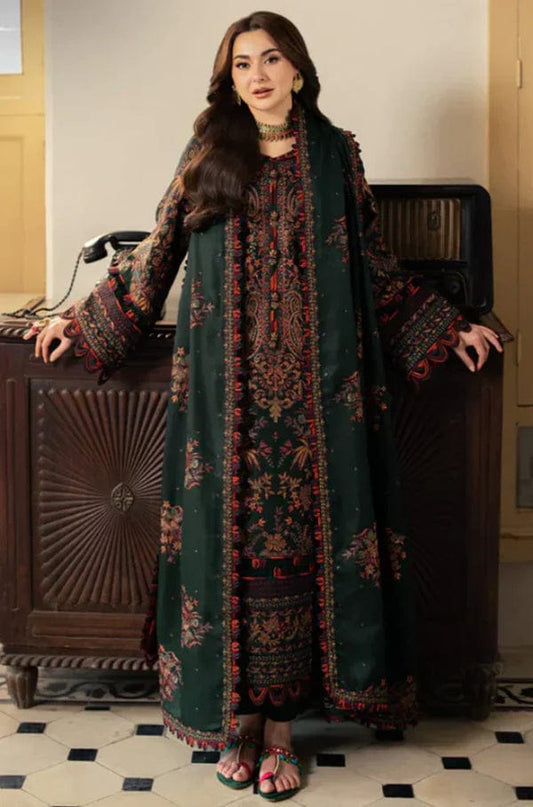 RR-AR 3550 Unstitched Lawn Embroidered 3Pc With Crinkle Embroidered Dupatta