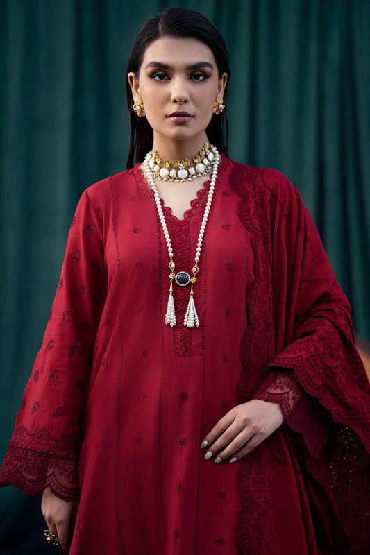 RR-MO24 Chikenkari Embroidered Lawn 3Pc Suit With Lawn Embroidered Dupatta