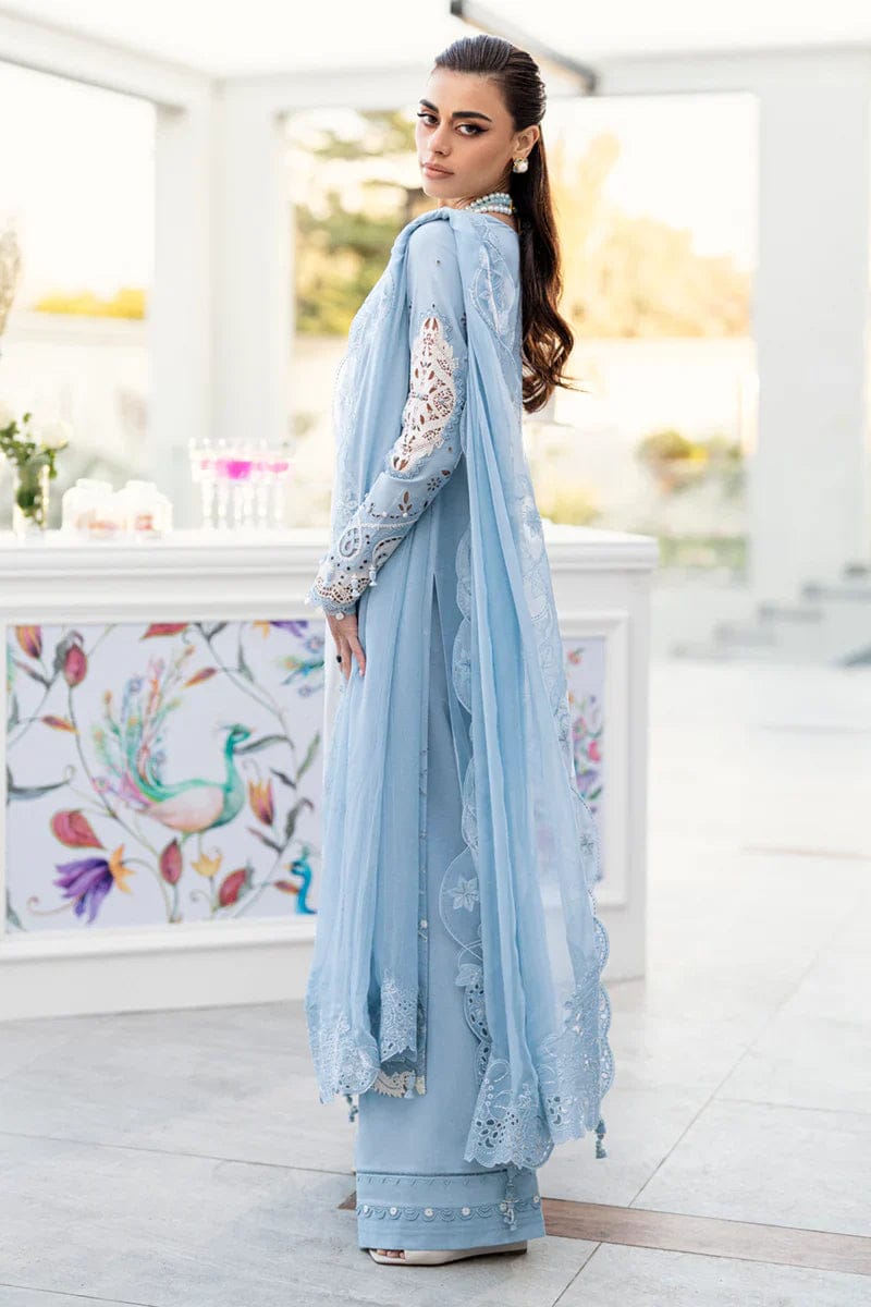RR-CS2645 Lawn Unstitched Embroidered 3pc Suit With Embroidered Chiffon Dupatta