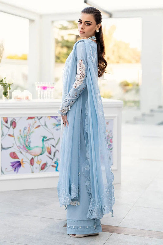 RR-CS2645 Lawn Unstitched Embroidered 3pc Suit With Embroidered Chiffon Dupatta