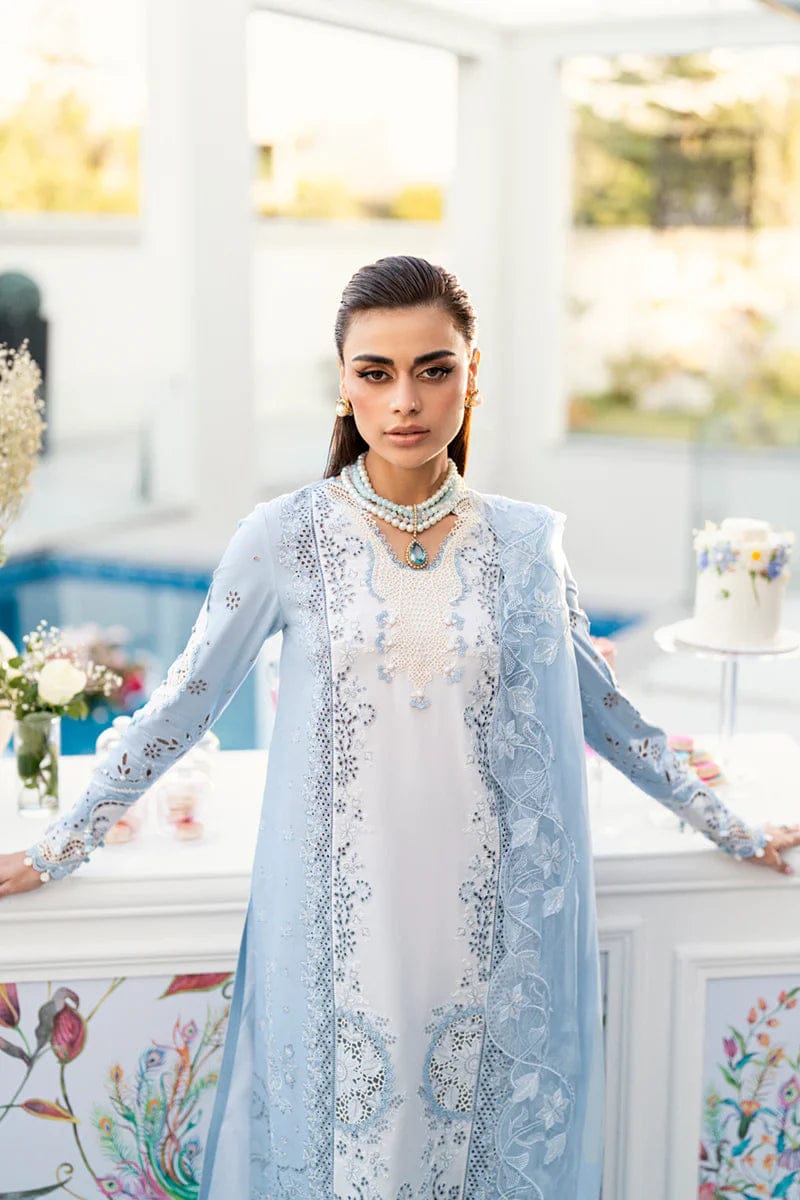 RR-CS2645 Lawn Unstitched Embroidered 3pc Suit With Embroidered Chiffon Dupatta