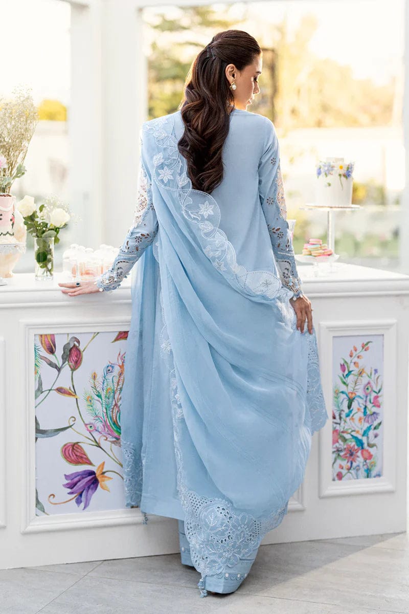 RR-CS2645 Lawn Unstitched Embroidered 3pc Suit With Embroidered Chiffon Dupatta