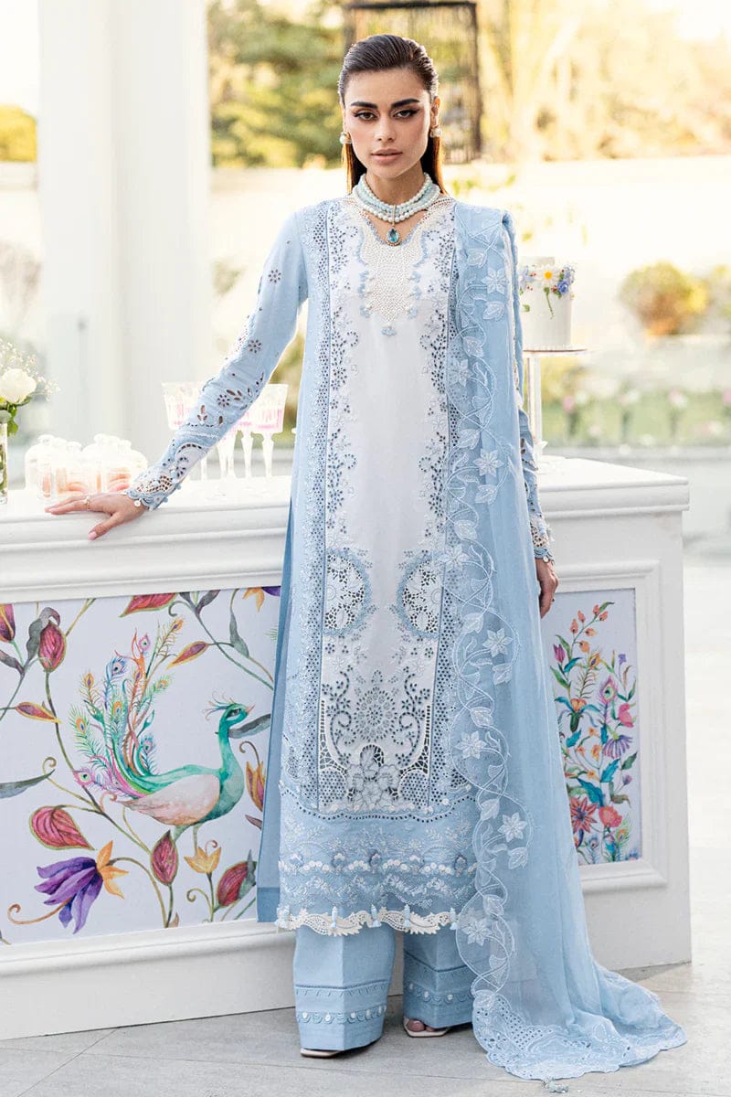 RR-CS2645 Lawn Unstitched Embroidered 3pc Suit With Embroidered Chiffon Dupatta