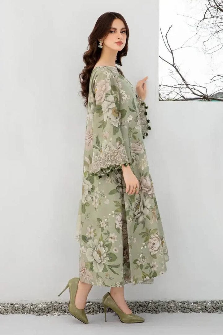 RR-4111 Unstitched Digital Lawn 3pc With Digital Lawn Dupatta