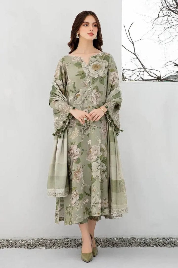 RR-4111 Unstitched Digital Lawn 3pc With Digital Lawn Dupatta
