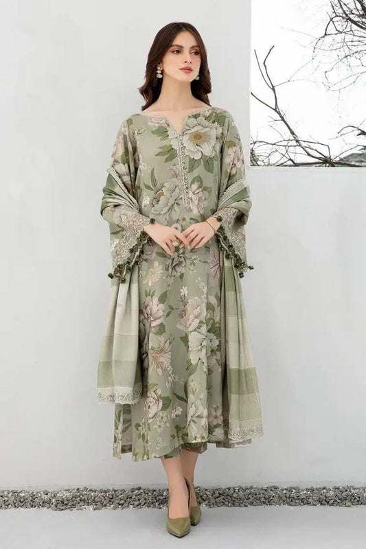 RR-4111 Unstitched Digital Lawn 3pc With Digital Lawn Dupatta
