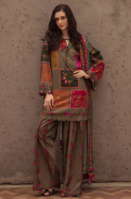 RR-2200 Unstitched Digital Lawn 3pc With Digital Lawn Dupatta