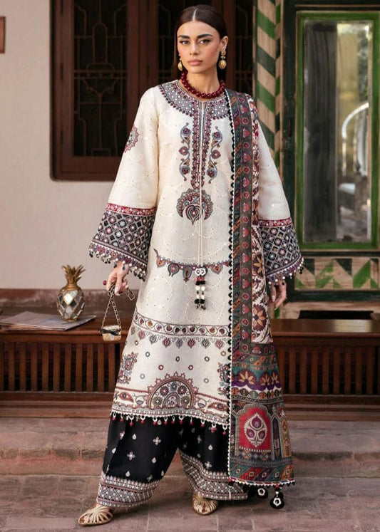 RR-2910 Unstitched Lawn Embroidered 3Pc With Digital Print Dupatta