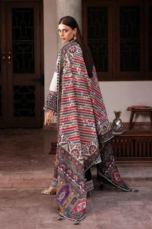 RR-2910 Unstitched Lawn Embroidered 3Pc With Digital Print Dupatta